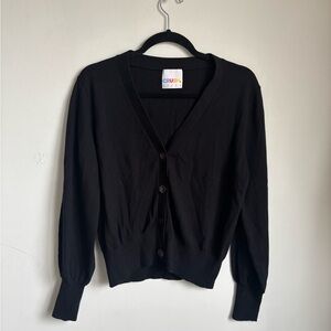 Crush Collection knit cardigan in black